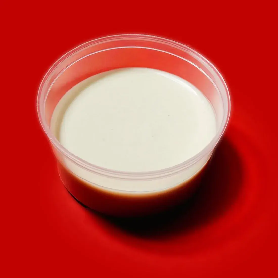 Yuzu Kosho Mayo Sauce in a dip pot against a red backdrop at Alba Street, Social Distrikt, Dubai Mall